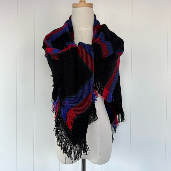 Vintage St. Michael Plaid Square Scarf - Picture 3 of 12